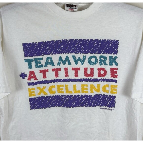 Vintage 90s Single Stitch Graphic T-Shirt / Size XL / White - Picture 2 of 7